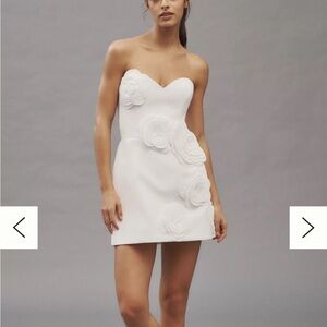 Elegant Strapless White Dress